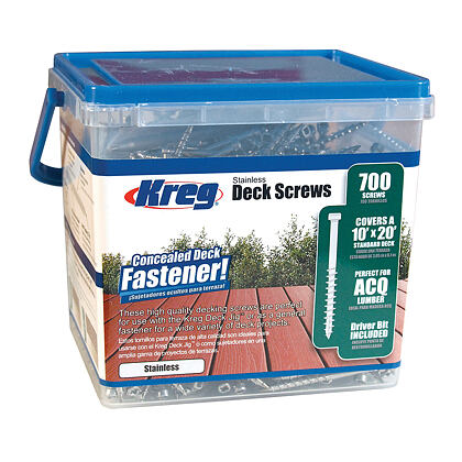 Kreg Nerez Vruty pro terasy, sada 700 ks, 51 mm