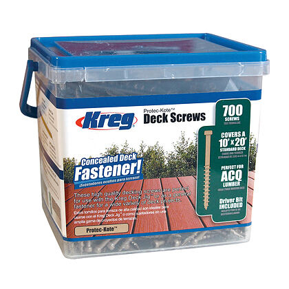 Kreg Protec-Kote Vruty pro terasy, sada 700 ks, 51 mm