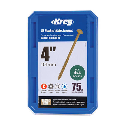 Kreg XL Šrouby pro skryté spoje - 100 mm, 75 ks
