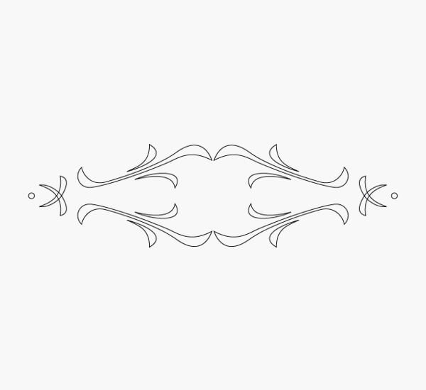 CMT Šablona na ornamenty na zásuvky KASKADA 250x65mm