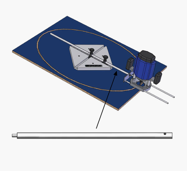 IGM Distanční tyč D16x400mm se šroubem pro FMR3000